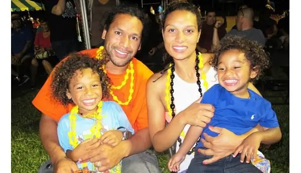 Troy Polamalu with family